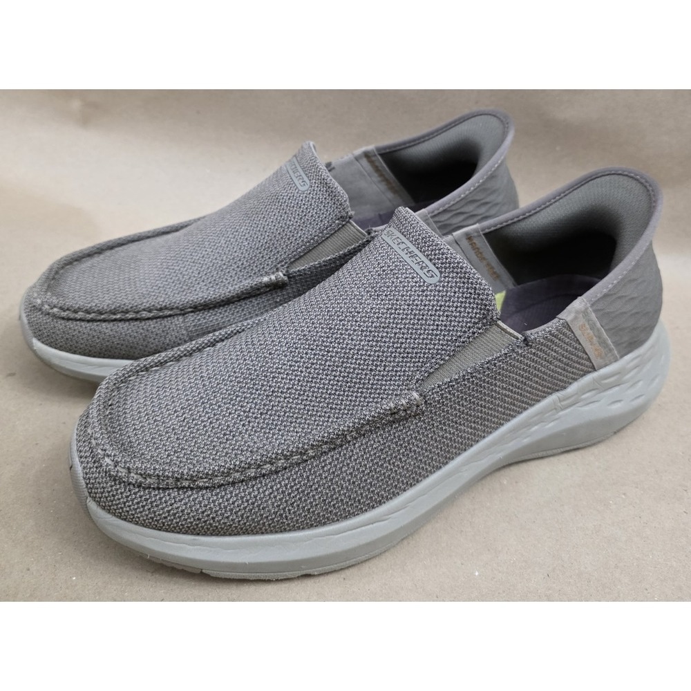 Skechers (Sz 10.5) Mens Slip-ins Parson Ralven Shoes Taupe Relaxed Fit Casual